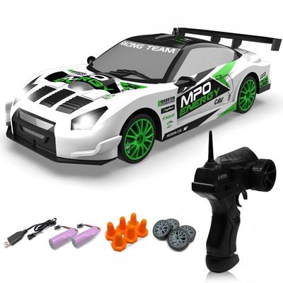 Remote Control Car RC Drift Car 2.4GHz 1:24 Scale 4WD 15KM/H High Speed Model Vehicle LED Lights Drifting Tire Racing Sport Toy Car