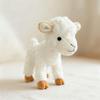 White Alpaca Plush Toy, Mountain Goat Stuffed Animal, Soft & Cuddly Companion Doll for Kids, Birthday Gift, 12 Inches