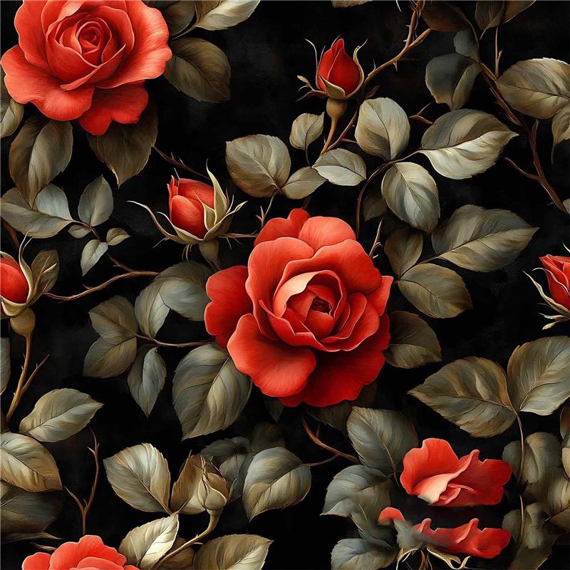 Vintage Floral Wallpaper Wainscoting Sticker Self-Adhesive Waterproof Moisture-Resistant Wall Decoration Renovation Upcycling