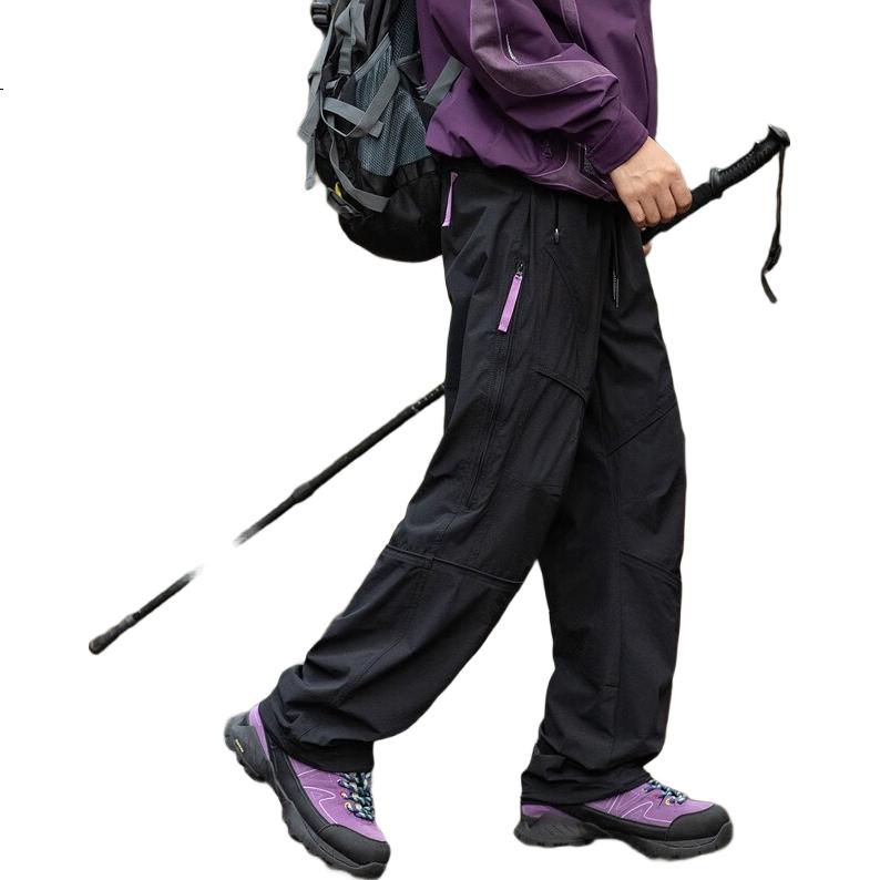 MMOPTOP Outdoor Water-Repellent Cargo Pants, Men's Autumn Anti-Static Quick-Dry Straight-Leg Casual Trousers, MXXK53 Amber Black 3XL