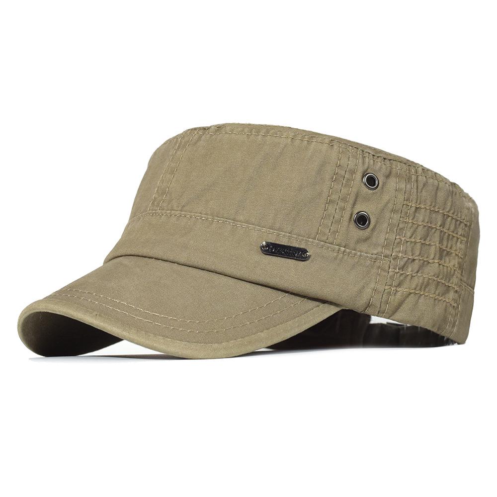

Four Seasons Unisex Washed Cotton Military Cap - Outdoor Sun Protection Duckbill Hat Adjustable