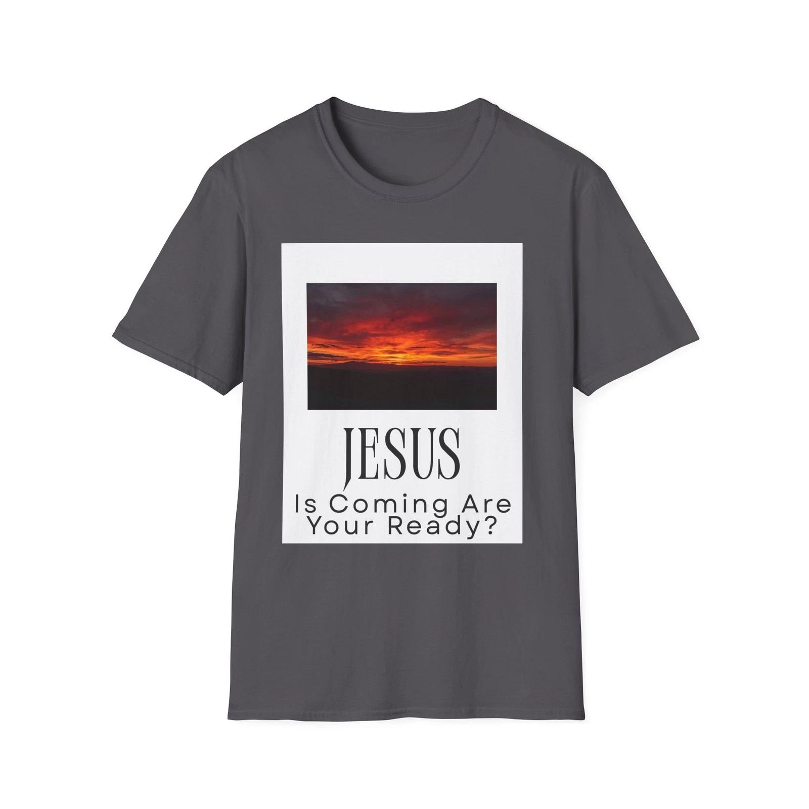 Jesus Is Coming Are You Ready? T shirt | Sunset Scripture Faith Tee 2XL