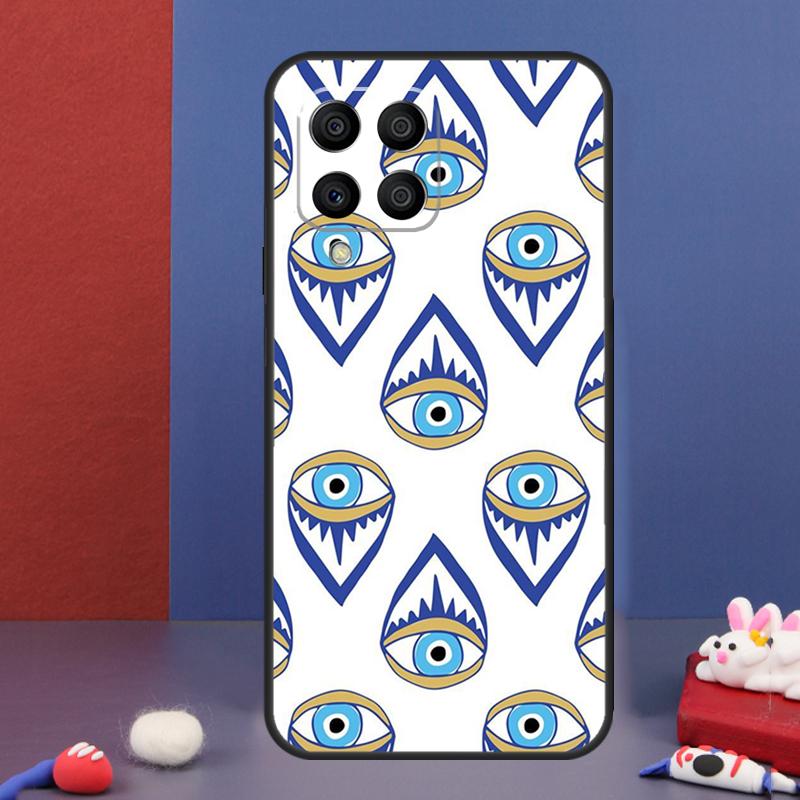 Lucky Eye Blue Evil Eye Print Case For Samsung Galaxy M31 M21 M11 M13 M54 M34 M14 M56 M36 M16 M53 M32 M52 M35 M55 M15 M06