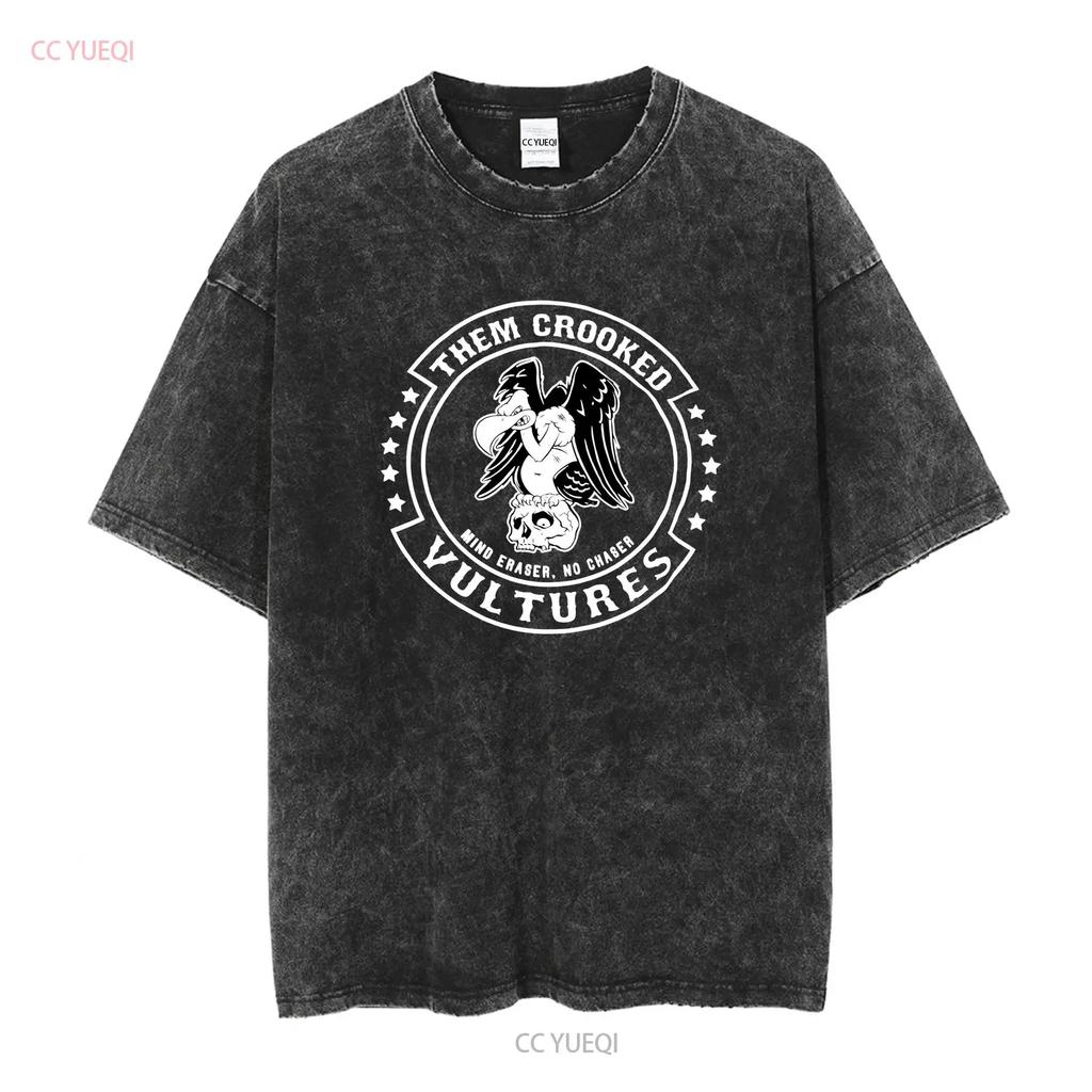THEM CROOKED VULTURES MIND ERASER NO CHASER T SHIRT NEW OFFICIAL GROHL JONES long or short sleeves vintage Washed graphic