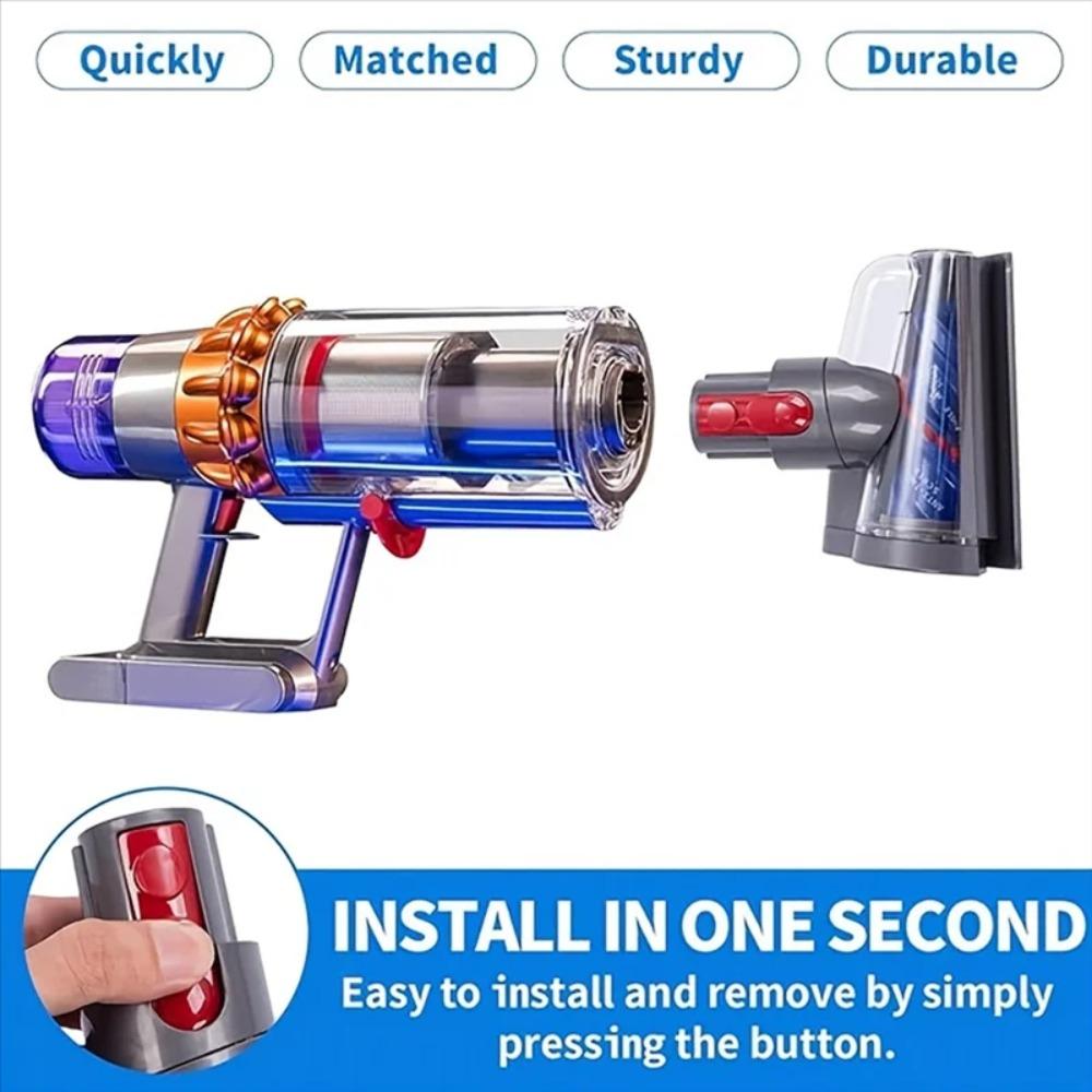 Anti-Tangle Mini Motorized Brush Head for Dyson V7 V8 V10 V11 V15 Vacuum Cleaner Part,Suitable for Sofas, Beds, Car Seats