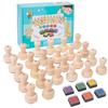 Educational Wooden Alphabet Stamp Set For Kids Learning And Word Spelling Fun