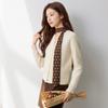 Sancai Women's V-Neck Long Sleeve Knit Cardigan