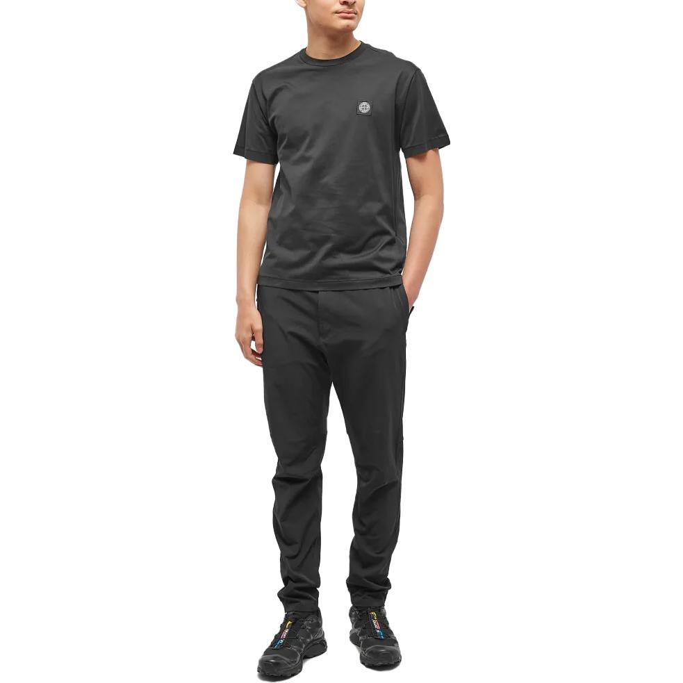 STONE ISLAND Gefärbtes Logo T-Shirt Schwarz Herren Oberteile 101524113-A0029