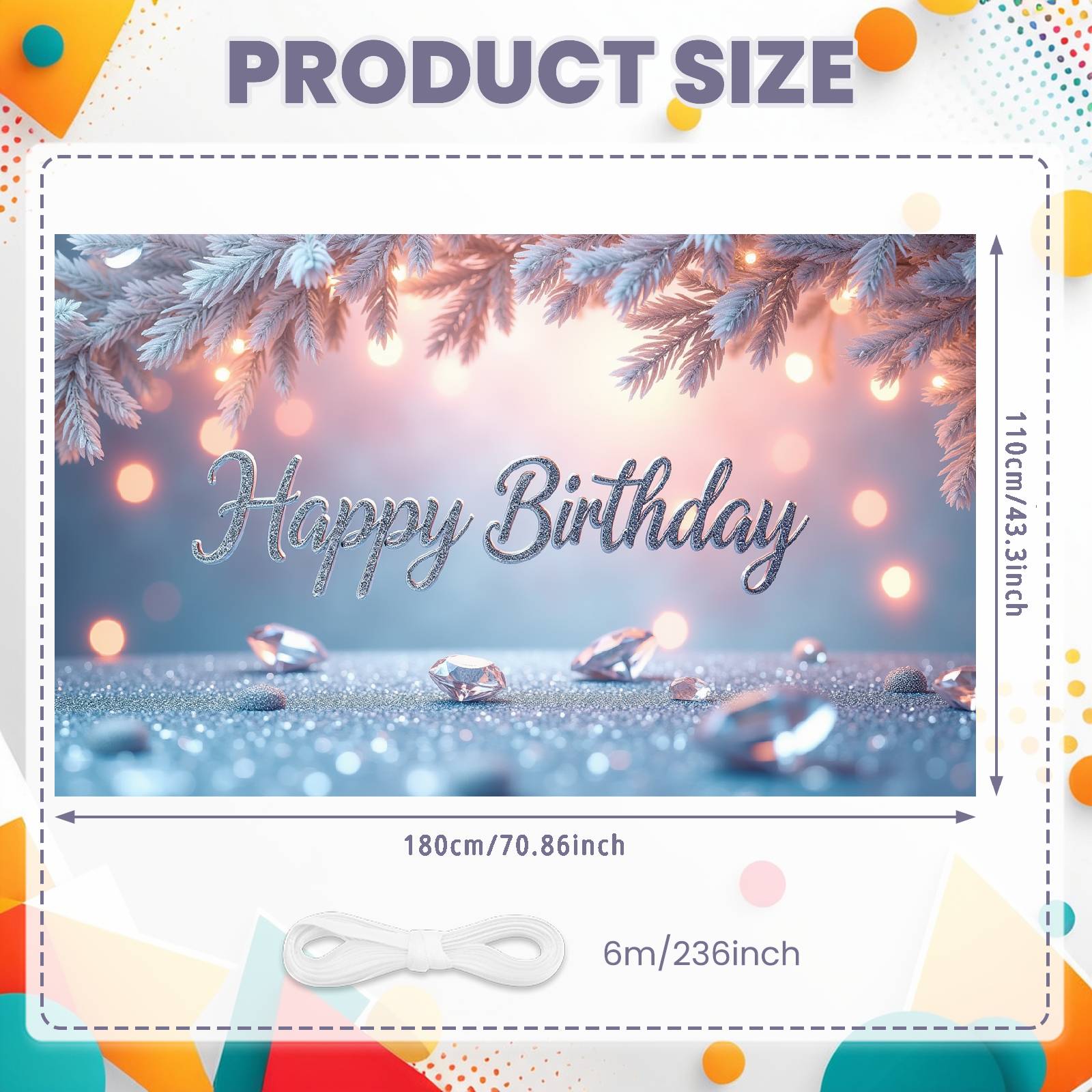 

Sparkly Birthday Backdrop Glamorous Design Birthday Event Display Glam Birthday Backdrop Luxury Banner For Home Party