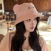 Fisherman hat children cartoon cute bear hat spring and summer face covering versatile basin hat student outdoor sun protection hat
