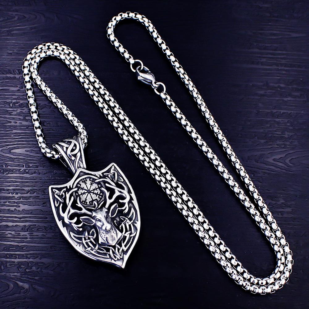 Necklace Vintage Elk Pendant for Men