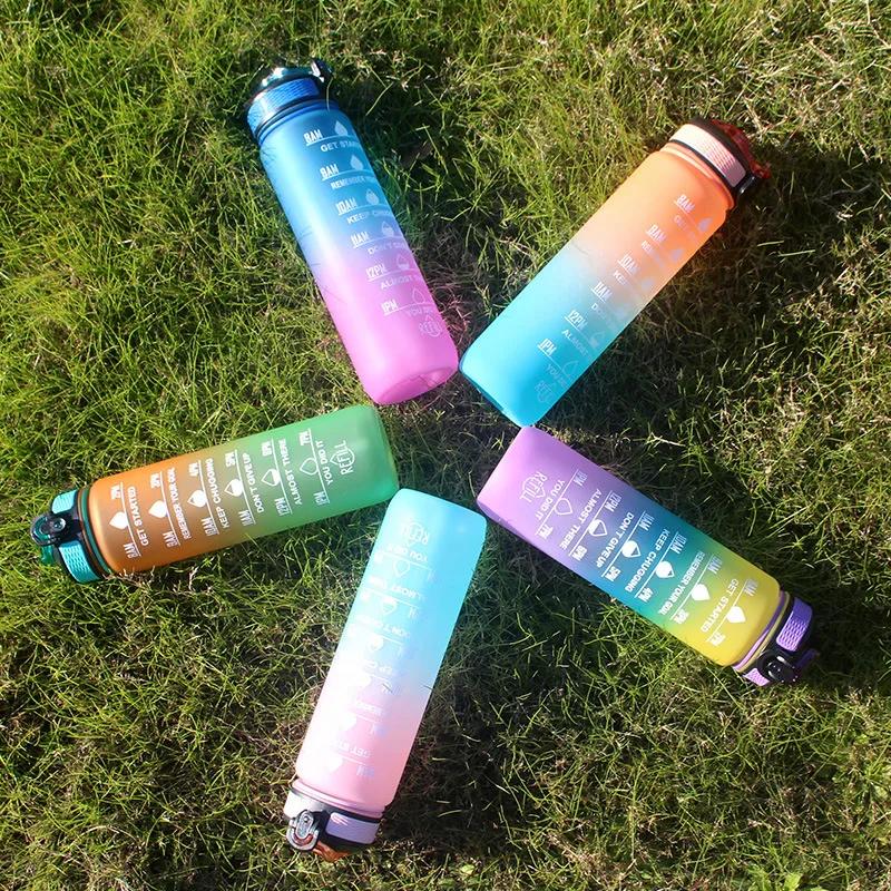 Water Bottle Motivational Sport Water Bottle Leakproof Drinking Bottles Outdoor Travel Gym Fitness Jugs For Kitchen