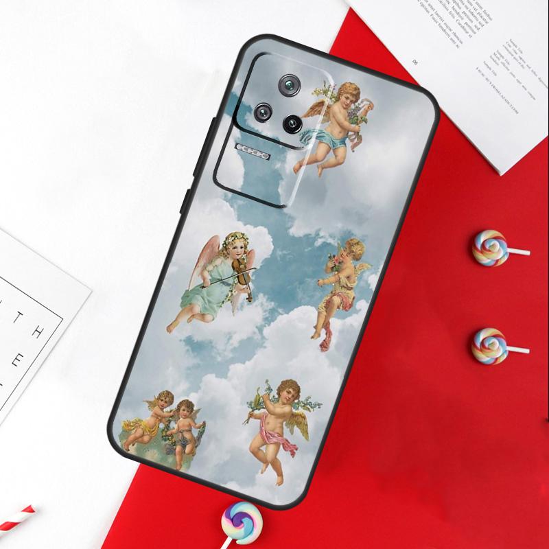 Renaissance Angels In Sky Cover For Xiaomi 15 Ultra 13 14 11T 12T 13T 14T Pro POCO X7 Pro X3 X5 X6 M6 F5 F6 Pro Case