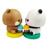 Cute Kawaii Bubu & Dudu Panda Bear Figure Cartoon Exciting Bear Miniatures Collectible Animal Toy Doll Ornament Home Derocation