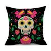 2023 New Halloween Throw Pillow Cover with Terror Theme Party Decoration Print Skull Head Throw Pillow Cover