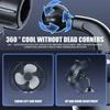 3-Speed Car Fan 360° Rotatable USB Cooling Fan Interface Low Noise Control Powerful Suction Cup Car Fan Summer Car Accessorie