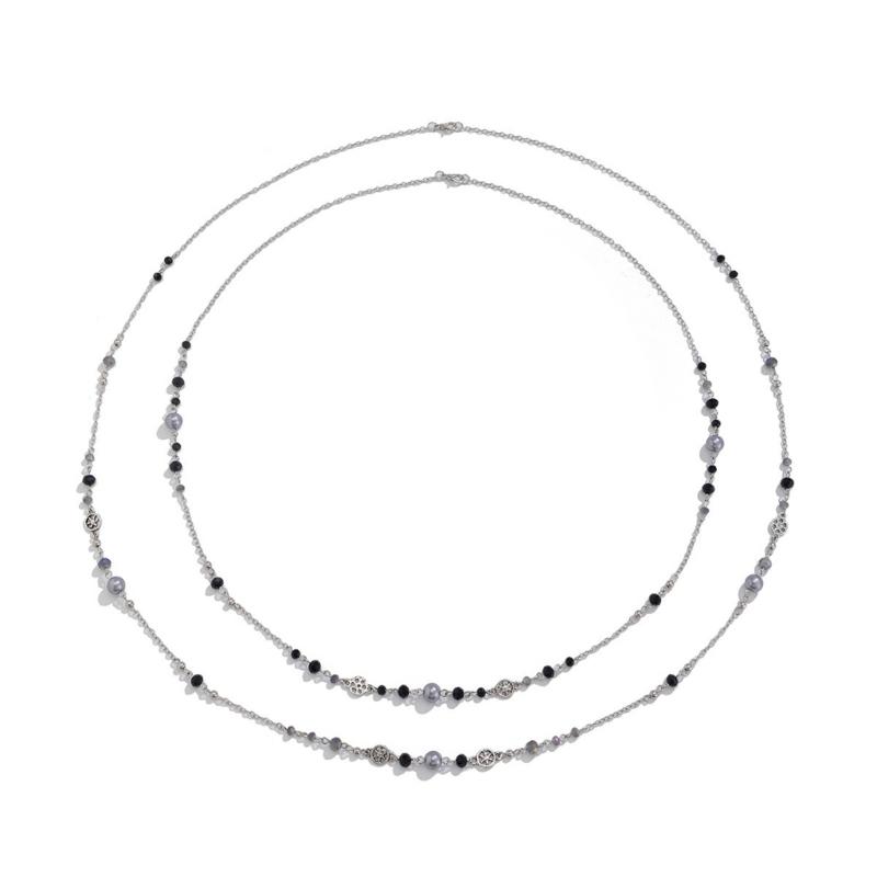 Stylish Star Fringe Pendant Necklace With Imitation Crystals and Strong Alloy Iron Chain for Women