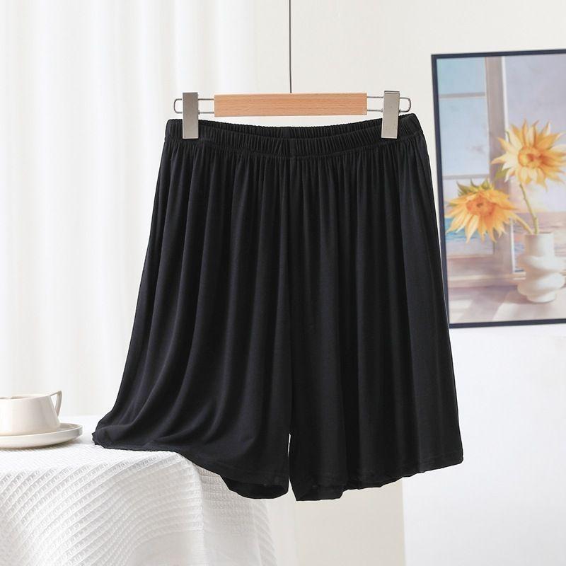 Women's High Elasticity Ice Silk Loose Safety Shorts - Plus Size, Summer Thin Briefs for Home Wear