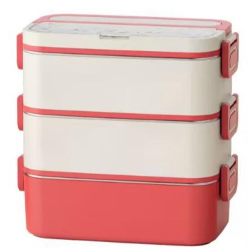 Ru Han Вместительный 3-ярусный термоизолированный портативный ланч-бокс Бэнто