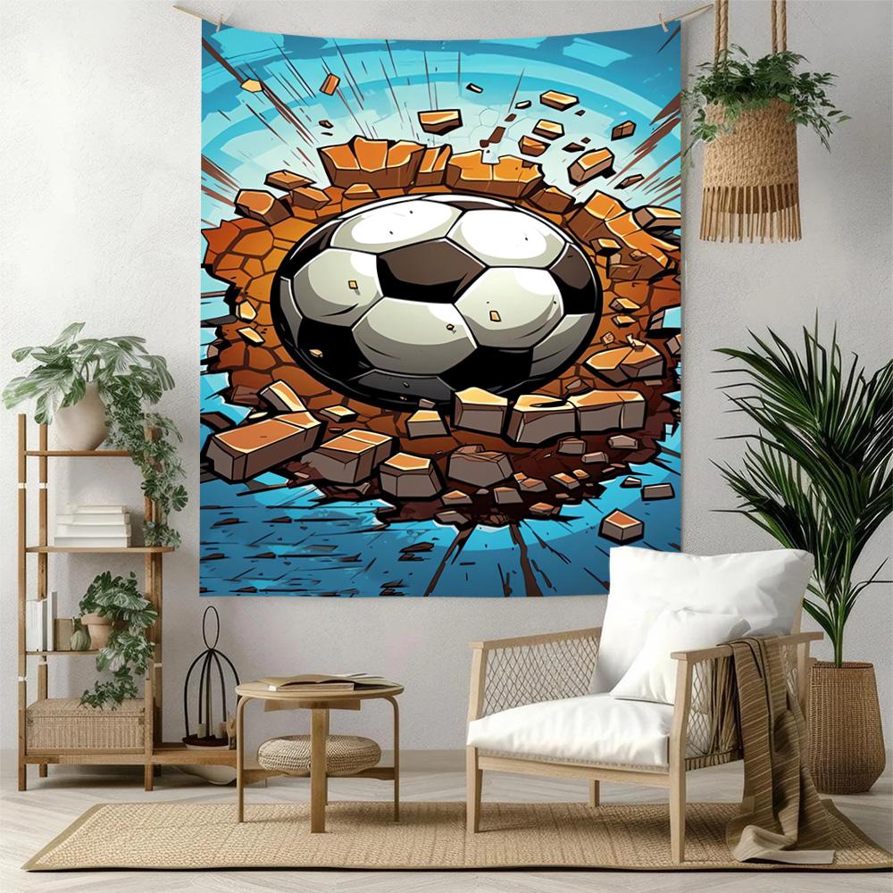 Soccer Wall Decor Tapestry Art For Pet Memorial Birthdaywedding Party Backdrop Family Gift
