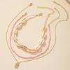 Mehrlagige Muschelkette im böhmischen Stil für Frauen und Mädchen, trendige Halskette mit Muscheln für den Urlaub, Strand, Ozean, Schlüsselbein, Schmuck