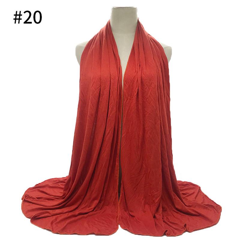 Ramadan Oversized Modal Cotton Jersey Hijabs Women Long Muslim Shawl Scarf Plain Soft Turban Head Wraps Abaya Islamic 180*85Cm