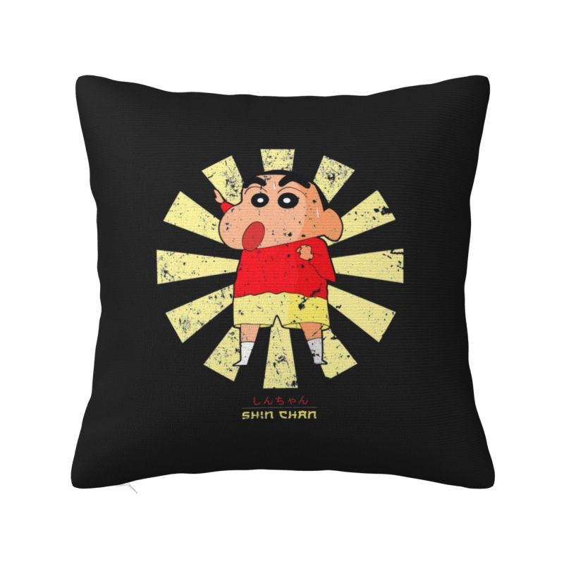 Custom Crayons Shins Chans Cartoon Throw Pillow Case Anime Manga Nordic Cushion Cover Soft Pillowcase 30cmx30cm