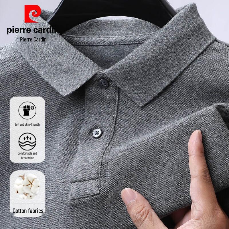 Polo da uomo Pierre Cardin 100% cotone a maniche lunghe