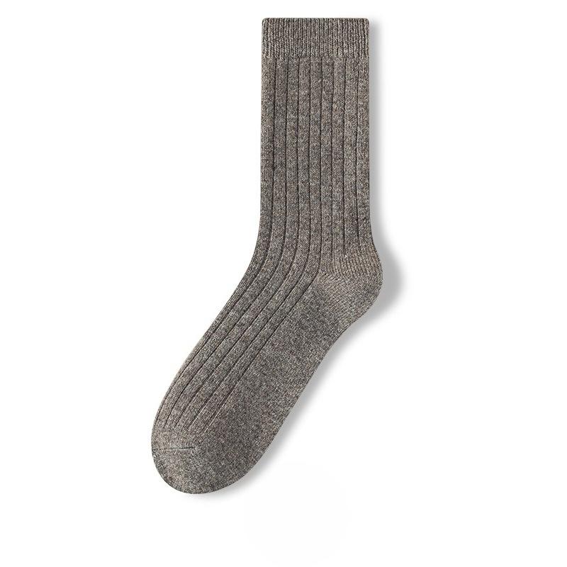 Herren Herbst und Winter Warm und Bequem Einfarbig Freizeit Alle Stoppen nicht Fuß Wolle Kniestrümpfe