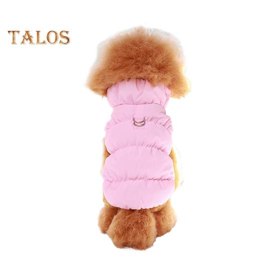 

Зимнее пальто для собак, ветрозащитная теплая куртка для снега с D-образным кольцом для маленьких и средних собак, кошек, толстый жилет для домашних животных, одежда для прогулок в холодную погоду XL розовый