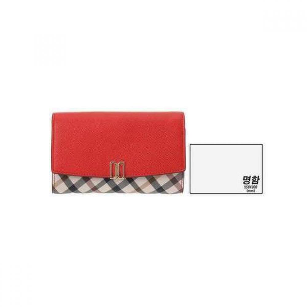Daks Red Check Color Block 3 Fold Wallet Dcwa2e403