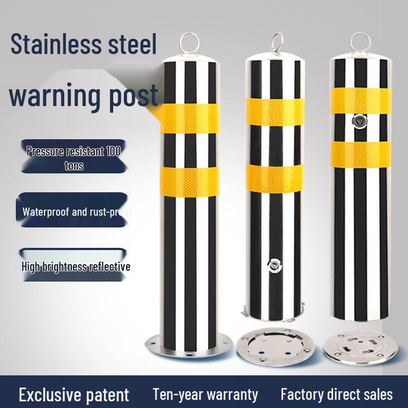 Stainless Steel Anti-Theft Parking Lock with Alarm and Adjustable Anti-Collision Post