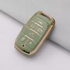 Pouzdro na klíč Jeep & Dodge se zlatým okrajem pro Compass, Cherokee, Renegade, Grand Cherokee