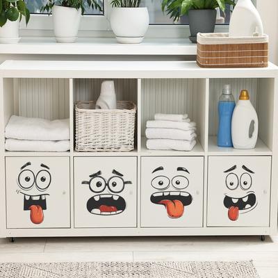Personalized and Expressive Decorative Stickers for Home Cabinets and Trash Cans