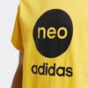 Adidas Neo Letter Print Crew Neck Short Sleeve T-Shirt Men Tops Yellow HM9563