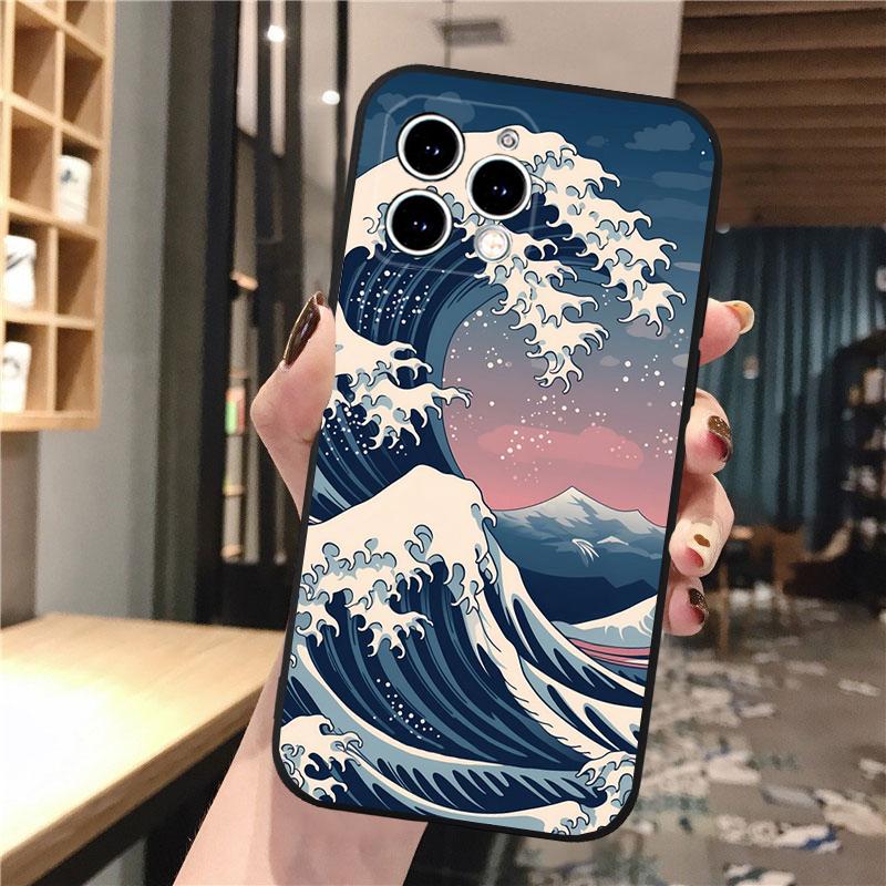 Great Blue Wave Ocean Phone Case For iPhone Samsung Galaxy Redmi Xiaomi Oppo OnePlus Note S A 7 8 9 10 11 12 13 14 20 21 22 23 53 54 Pro Max Ultra