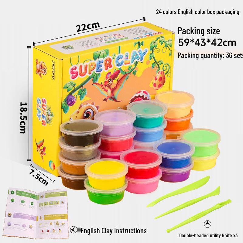 Non-toxic Ultra-light Colored Clay Set for Kids - Space Clay with Tools for DIY Molding