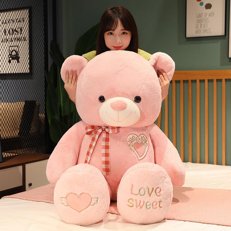 Large Love Bear Doll Plush Toy Couple Hug Bear Girl Soothing Rag Doll Birthday Gift