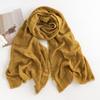 New Versatile Imitation Cashmere Scarf Herringbone Pattern Monochrome Simple Casual Tassel Warm Women's Shawl