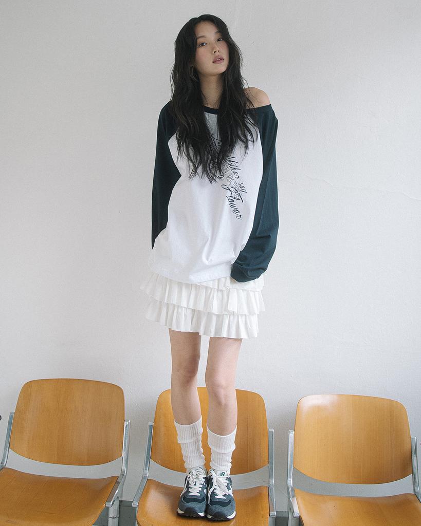 HAVISM Lver Boat Neck Raglan L/S Tee(White)