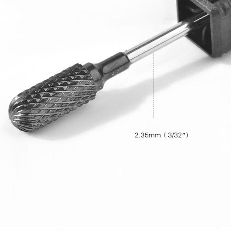 Nail Drill Bits Milling Cutter For Manicure Rotate Black Tungsten Steel Mill Burr Nail Cutter Manicure Pedicure Machine Drill Bit Accessories