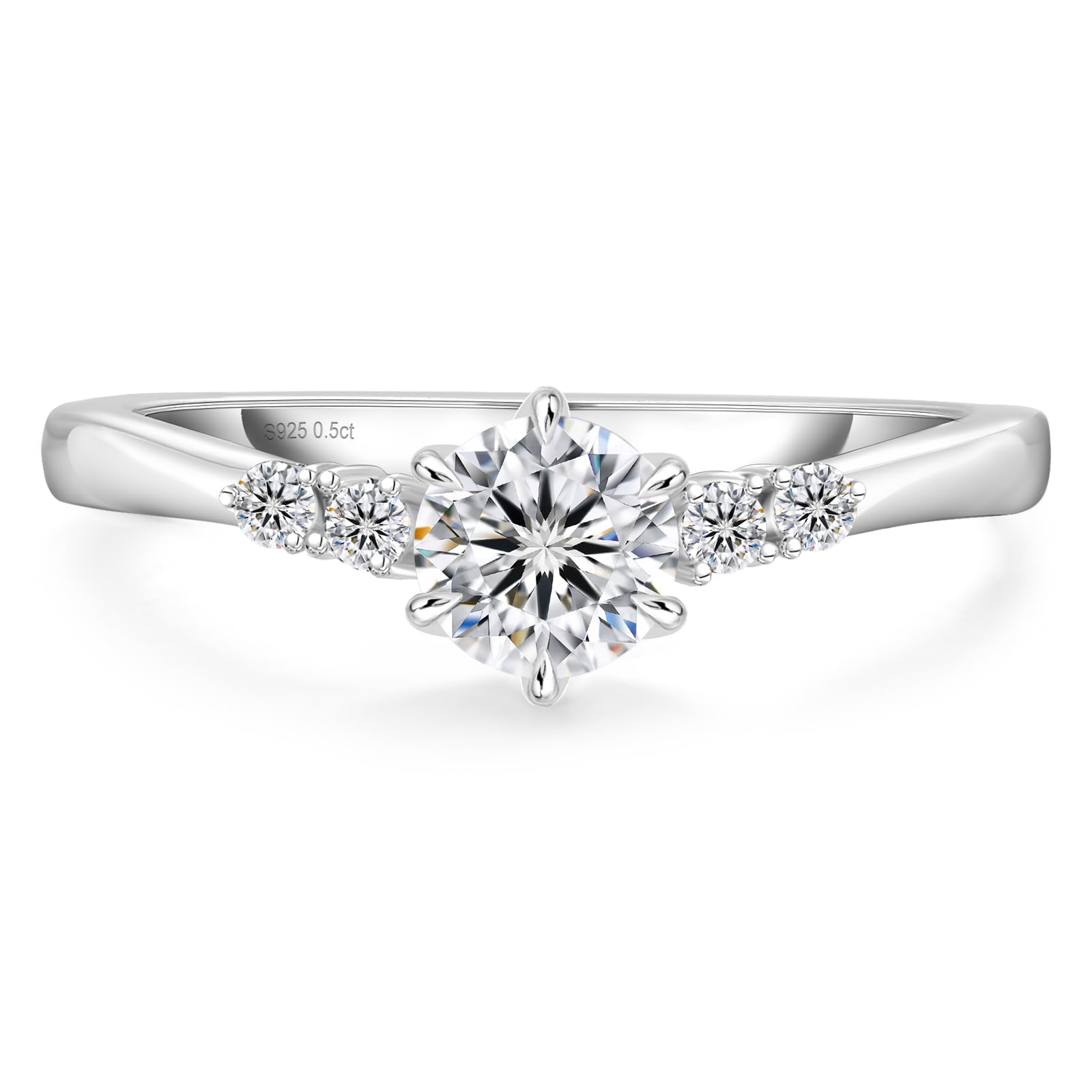 

Moissanite Engagement Artificial Fashion Sterling Proposal Metal Hypoallergenic Ring [KRKCLIFE] Ring, Diamond, Women s Ring, Silver, Ring, Moissanite, срібний