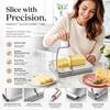 Stainless Steel Butter Cheese Slicer with Scale Effortless Wire Cheese Cutter Board Adjustable Kitchen Gadget