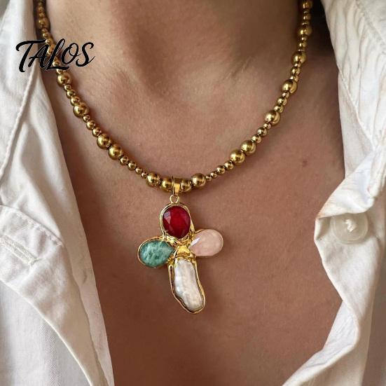 Exquisite Design Necklace Chunky Religious Charm Necklace, Stylish Women Christian Elegant Minimalist Lightweight Faith Jewelry Gift for Mom