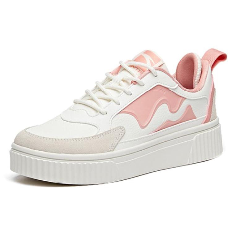 New Anta Low Top Skateboard Shoes Women's White Pink 922018050-1