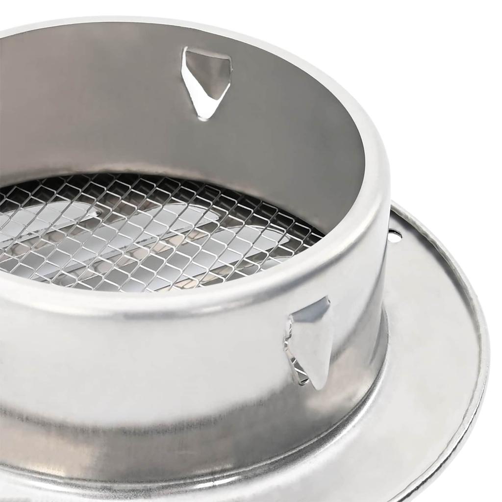 Lüftungsgitter 4 Stück Silber 80 mm Edelstahl