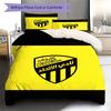 Al-Ittihad Club Logo Pattern Bedding Set Quilt Cover Pillowcase Home Decor Gift (1 * duvet cover + 2 * pillowcase, without core)