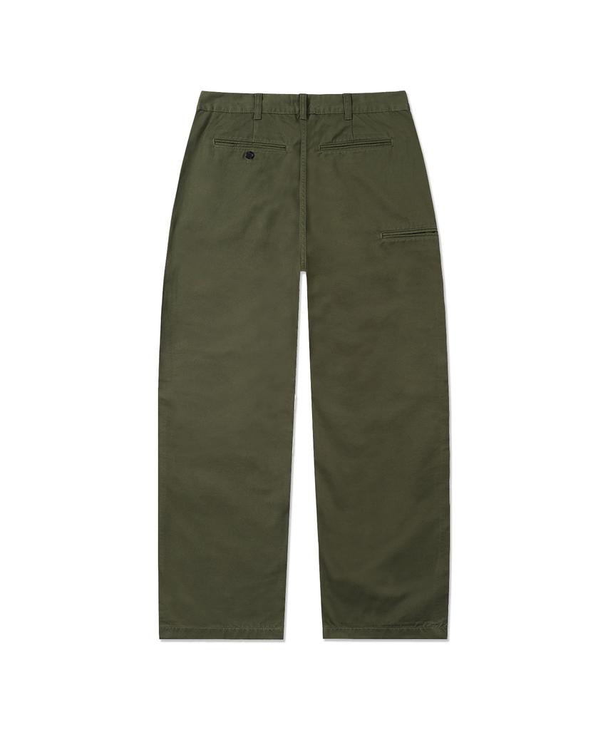 MANNERGRAM [Banset Japanese Imported Fabric] Formal Office Chino Pants Loose Fit_Fit5 Khaki