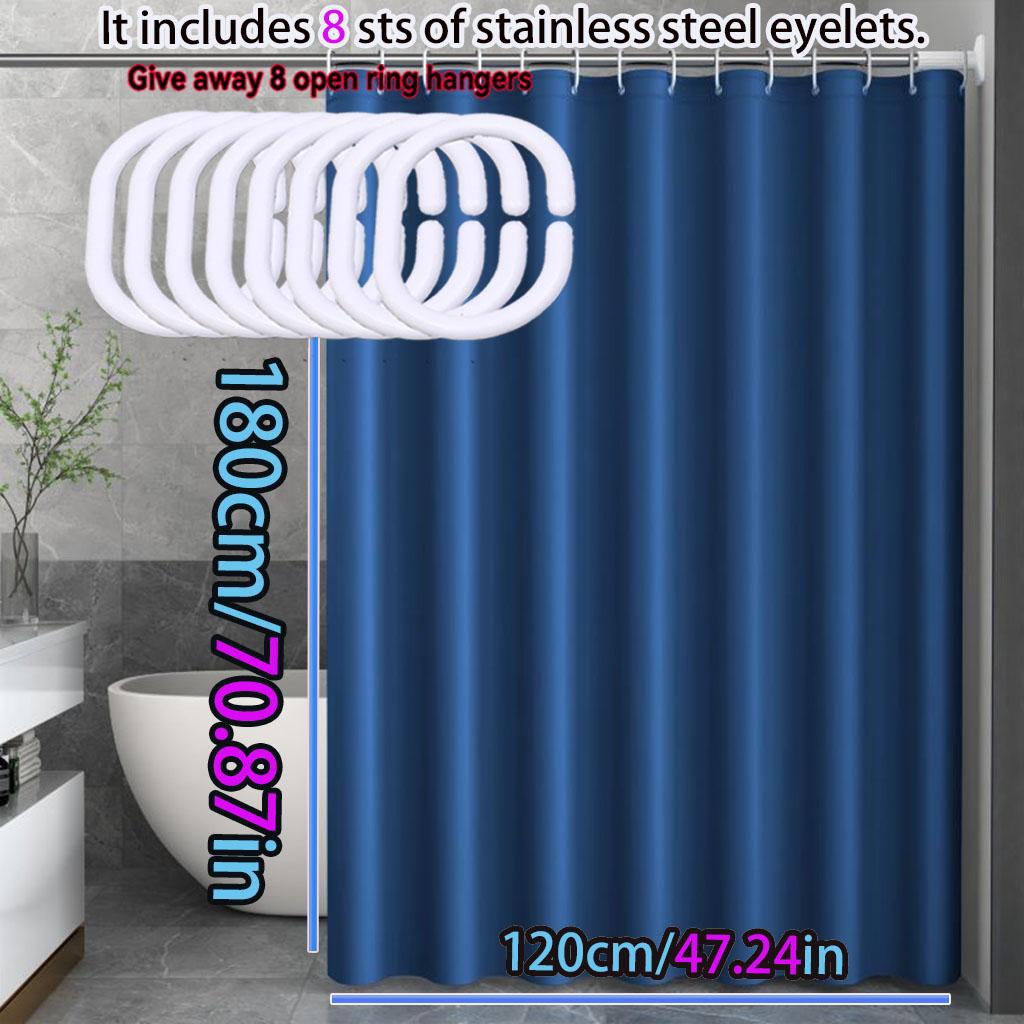 Pokročilá námořnická modrá jednoduchá moderní velmi jednoduchá jednobarevná koupelnový sprchový závěs koupelnový dělící závěs Vodotěsný PEVA mater