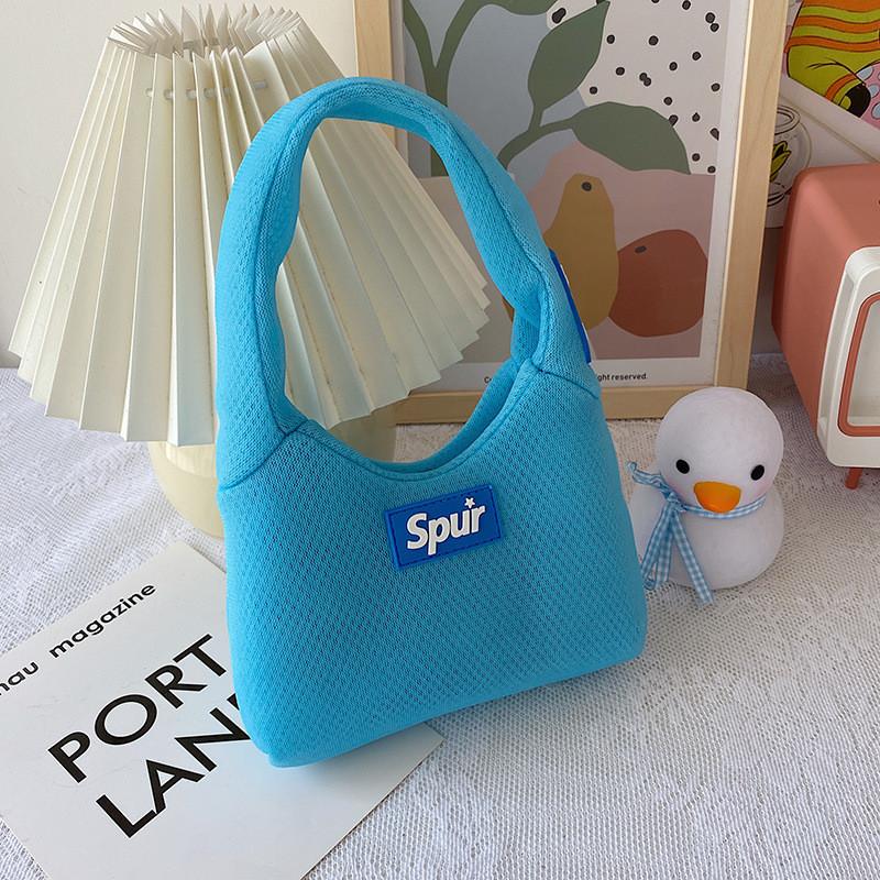 Стильная дышащая детская сумка под мышку, универсальная и модная для девочек синий